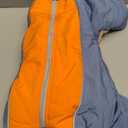 Dogs 4-Legged Winter Coat Thick Lining Super Warm Snowsuit, Zip Up Reflective Outdoor Jacket with Leash Ring, Windproof Dog Coat, HazeBlue, 18