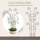 4 Pack 30 Inch Tall Metal Plant Trellis for Climbing Plants Indoor - Rustproof Garden Trellis for Potted Houseplants, Sturdy Support for Ivy, Pothos, Monstera, Hoya & Flower Vines