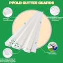 PPOLB Gutter Guards 5 Inch, Aluminum Leaf Filter Rain Gutter Covers with Screws Included, 16 PCS 54FT DIY Gutter Protection System, Heavy Duty, Fits Any Roof or Gutter Type (White Painted)