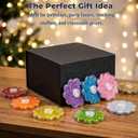 2 x Fidget Toys 9 Pack, Fluid Glitter Fidget Spinners for Kids Age 3+,Anxiety Relief Fidget Spinner,Party Favors Colorful Flower Shaped Sensory Toys for Kids with Autism