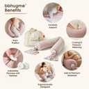 bbhugme Adjustable Pregnancy Pillow Full Body Support for Side Sleeping - Adjustable Firmness and Shape - Supports Back, Legs, Belly, HIPS for Pregnant Women - Removable Cover - Dusty Pink