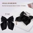 8 Pcs Hair Bows for Women Short Tail Bow Hair Clips Small Alligator Barrettes Cute Accessories for Girls(Black)