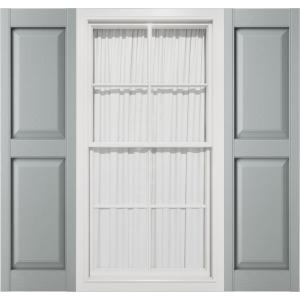 14 3/4"W x 28"H Mid-America Vinyl, TailorMade Two Equal Panels, Raised Panel Shutters, w/Installation Shutter-Lok's (Per Pair), 385 - French Roast