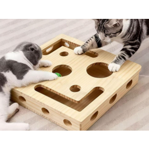 Cat Nail File Scratch Enrichment Box, Cat Scratch Puzzle Enrichment Box with Sandpaper Inside, Nail File Stress Free Alternative to Clippers and Grinders, Fun Cats Indoor Scratching for Boxes Game