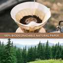 Size 02 Cone Coffee Filters, 100 Count Unbleached Natural Paper Coffee Filter for 2-4 Cup Pour Over - Compatible with Drip Coffee Maker and V60 Coffee Filters