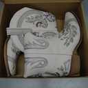 Western Cowboy Boots for Women Embroidered Rhinestones Knee High Cowgirl Boots Pointed Toe Chunky Heel Fashion Retro Classic Tall Boot, 6.5