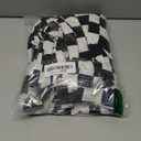 Acelitt Womens Casual Checkered Pants Elastic Waist Comfy Loose Wide Leg Pants with Pockets (Small, Black and White)