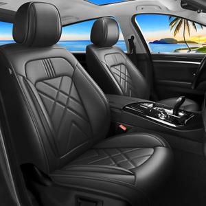 CX-5 Car Seat Covers Custom Fit for Mazda CX5 2013-2025 2026, Full Coverage Leather Waterproof Breathable Seat Covers, Automotive Seat Protectors, Airbag Compatible(Full Set Seats, Black)