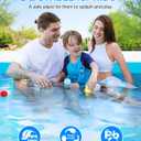 Large Inflatable Swimming Pool - 120" x 85" x 26" Blow Up Pool for Adults and Kids with Seat & Air Pump, for Backyard Lawn Indoor Outdoor Use