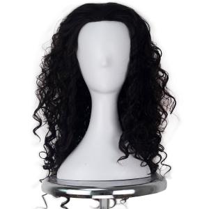 M MISS U HAIR Medium Long Curly Dark Brown Wig for Men Captain Hook Costume Wig Adult Halloween Cosplay