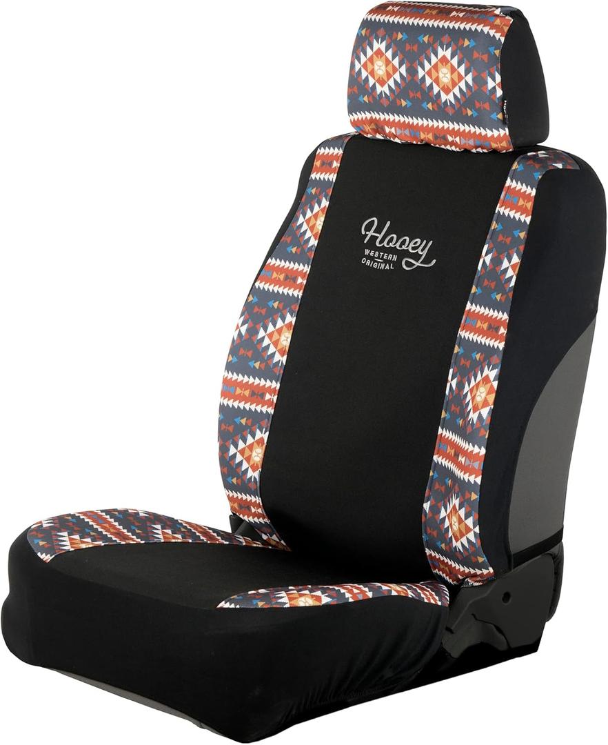 HOOEY Low Back Seat Cover, Durable Bucket Seat Protection, Easy to Install Seat Covers for Car, Truck, Van, SUV, Riggin (Tuscon Aztec)