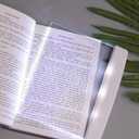 Flat Light for Reading in Bed at Night Clear LED Book Full Page Light Illuminator Panel Plate Lamp Board Wireless