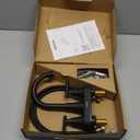 Bathroom Faucets for Sink 3 Hole, Hurran 4 inch Matte Black with Pop-up Drain and 2 Supply Hoses, Stainless Steel Lead-Free 2-Handle Centerset Faucet for Sink Vanity