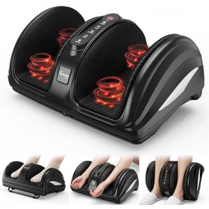TISSCARE Foot Massager for Neuropathy: Shiatsu Feet Massager with Heat for Plantar Fasciitis, Pain Relief, Circulation, Deep Kneading Relaxation Massage for Women Men