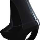 FATECIM Motorcycle 5.75 Headlight Fairing Cover 17 Tall Touring Sport Windshield with 35-49MM Fork Clamps Universal for Harley Suzuki Honda Yamaha Kawasaki Chopper Bobber Cafe Racer (Gloss Black)