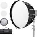K&F CONCEPT 35/90cm Softbox Parabolic Hexadecagon Compatible with Bowens Mount, with Honeycomb Grid, Light Diffusers, Carrying Bag, for Photography Studio Speedlite Flash and Monolight