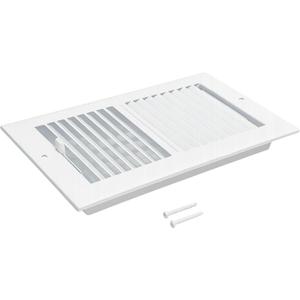 8" x 14" White Sidewall & Ceiling Register 2 Way  Steel Air Vent Cover, HVAC Supply Grille for Wall or Ceiling, Fits 8x14 Duct Opening, Heavy Duty Register