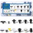 130pcs fits Nissan Rogue 2014-On Body Interior and Exterior Retainer Fastener Clip Assortment Bumper Cover Fender Liner Flare Interior Trim Panel Clips