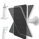 Arlo Solar Panel Charger Compatible with Pro 5S/4/3/3 Floodlight/Ultra/2, 6V 4.5W Solar Panels IP65 Weatherproof w/ 9.8ft Charging Cable, Adjustable Wall Mount, 4 Pack