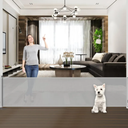 Docal 120 Inch Extra Wide Baby Gate for Large Opening Retractable Baby Gates for Doorway Extra Long Dog Gate for The House Outdoor Large Pet Gates for Dog Indoor and Outdoor Mesh Child Gate, Grey