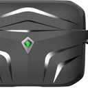 AhaStyle Rugged AirPods Pro Case Cover Hard-Shell TPU Protective Cover Shockproof Compatible with AirPods Pro Charging Case (Black)