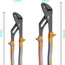 8 & 10-Inch Channel Locks Plier Set - Adjustable Water Pump Pliers for Plumbing & DIY Tasks