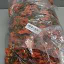 6 Pcs Artificial Hanging Mums Flowers Outdoor, Orange UV Resistant Fake Hanging Fall Plants for Outdoor Planter Patio Front Door Window Autumn Decoration (6, Orange)