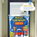 Milk & Think Kids Toddler Play Panel, Role Play Toy, Montessori Inspired Play Panel, Quick Door Hang with Suction Cups, Set of 2 - Enter and Exit - (Car Wash)