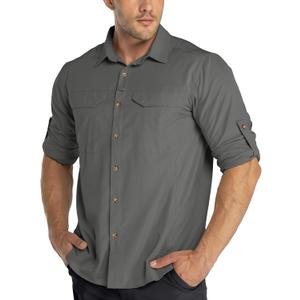 33,000ft Men's Long Sleeve Hiking Shirts Lightweight Quick Dry Sun Protection UV UPF 50 Fishing Shirt Outdoor Safari Travel, Size: Medium