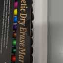 Magnetic Dry Erase Markers Fine: 12 Colors Erasable Whiteboard Markers Fine Point with Eraser Cap, Low Odor White Board Dry Erase Pens Fine Tip for Kids & Teachers, Home, Office and School Supplies