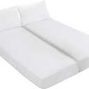 Kingnex Waterproof Split King Mattress Protector for Adjustable Beds Soft Cooling Bamboo Viscose Jersey Fitted Matress Cover