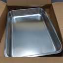 Low Entry Stainless Steel Cat Litter Box for Senior Cats, Large Metal Kitten Shallow Litter Box, Easy Access Kitty Litter Tray-19.68'' Lx 13.78'' W x 2.76'' H