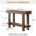 Console Table for Entryway, 47.2" Narrow Farmhouse Sofa Table with Thick Tabletop & Storage Shelf, 2-Tier Modern Wooden Entryway Industrial Table for Hallway, Living Room, Foyer, Behind Couch, Walnut