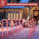 Super Bright 160 LED Christmas Pathway Lights Outdoor, 20 Pack Candy Canes Lights with Snowflake, 8 Flashing Modes Waterproof Outdoor Christmas Decor
