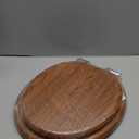 Elongated Toilet Seat Molded Wood Toilet Seat with Quietly Close and Quick Release Hinges, Easy to Install also Easy to Clean by Angol Shiold (Elongated, Brownish Yellow)