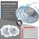 Tub Drain Protector Drain Hair Catcher,Stainless Steel Bathtub Shower Drain Hair Stopper Strainer Trap for Wash Basin Shower Bathroom Kitchen Sink to Catch Hair Debri and Foreign Objects Easil