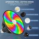 CEDIO LED Pool Light Bulb for Inground Pool, 2026 Upgraded 120V RGB Color Changing Pool Lights Underwater Pool Light with Remote Control, E26/E27 Replacement Pool Light (Pool Light Bulb Black)