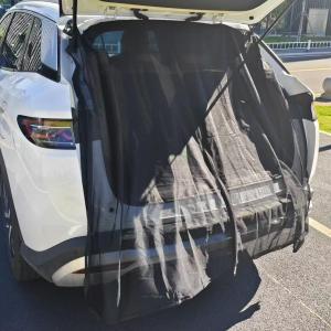 Car Tailgate Mesh Screen, 72"x 58.5" Magnetic Car Net for SUV Camping, UV & Bug Protection, Breathable Auto Gate Hatch Sunshade Net, Universal Camping Accessoires for SUV, MPV, Hatchback