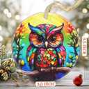 Christmas Ornaments, 3.5 Inch Ceramic Owl Hanging Ornament, Christmas Tree Ornaments, Gifts for Family, Xmas Gifts, Unique Gift Idea, Perfect for Holiday Party, Tree, Window, Wall Decor