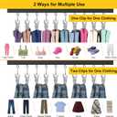 Legging Organizer for Closet, Pants Hangers with Clips Holds 20 Leggings, Jeans, Hats, Shorts, Socks, 360° Rotating Space Saving Hanging Clothes Organizer for Closet Organizers and Storage 4Pcs