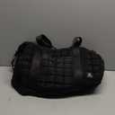 FODOKO Quilted Duffel Bag for Women, Puffer Gym Duffle with Shoe Compartment, Lightweight Large Crossbody Sport Bag Travel Tote, Black