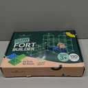 130 Piece Glow in The Dark Fort Building Kit - Indoor Play Engineering Set with Connecting Sticks & Balls - Creative STEM Building Toys