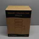 2 Pack 2.7 Gal Bathroom Trash Can with Lid, Automatic Trash Can Small Smart Garbage Can Touchless, Slim Motion Sensor Waterproof Plastic Trash Bins for Bedroom Office Kitchen Toilet (White)