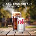 4 x Diet Coke Soda Soft Drinks, 7.5 fl oz Cans, 6 Pack - Mini Soda Cans, Diet Cola