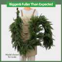 Artificial Christmas Garland  6FT Real Touch Norfolk Pine Garland for Mantle, Table, Fireplace, Indoor & Outdoor Use (1, 6FT)