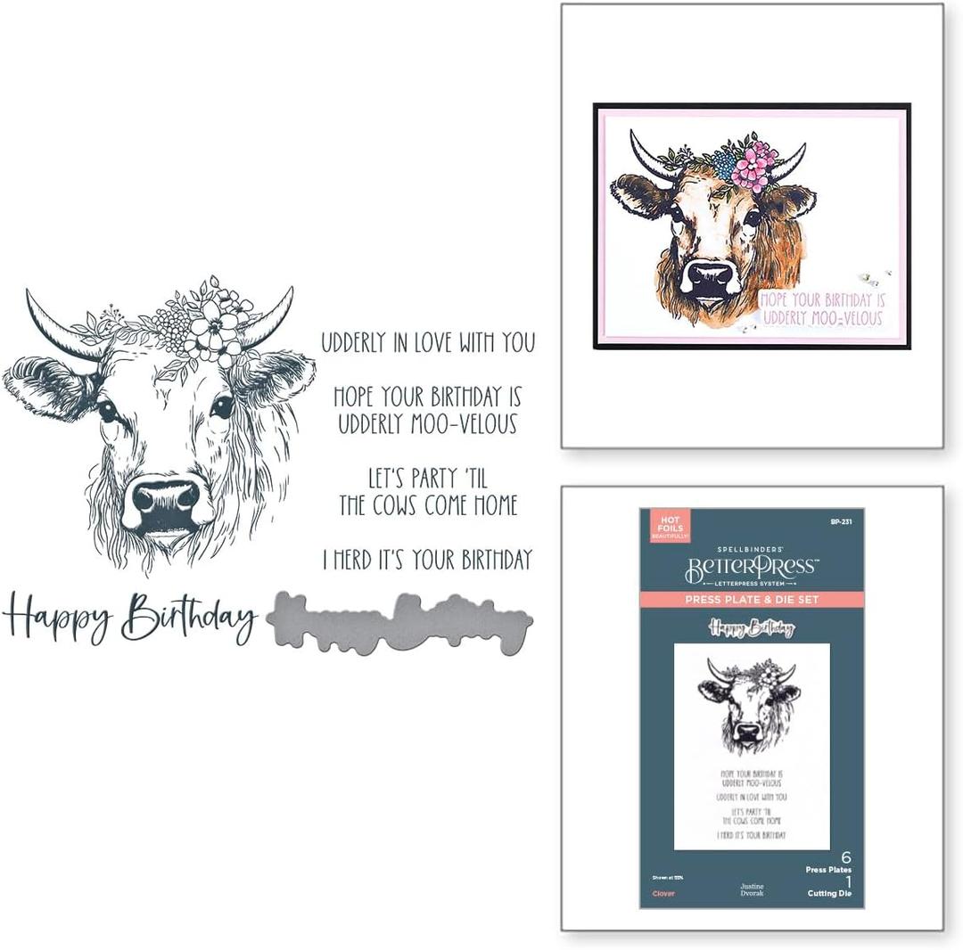 Spellbinders Clover Press Plate, Metal