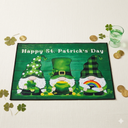 Yayumi St Patricks Day Door Mat, Shamrock Welcome Mat Non Slip St Patricks Outdoor Mat,  29" X 15" in