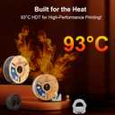 Siraya Tech Fibreheart ABS-GF Premium Glass Fiber 3D Printer Filament - 93C Heat Resistance, High Durability, Precision Printing - for Automotive & Industrial Applications (1kg, Black)