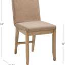Nathan James Gracie Modern Dining Chair with Cushion, Upholstered Dining Chair with Solid Wood Frame, Light Brown, Set of 2