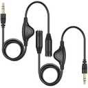 PChero 2 Packs 3.5mm Headphone Extension Cable, 3.3FT Male to Female Stereo Audio Jack Extender Aux Extension Adapter Cord with Volume Control for Headset Earphones Smartphones Tablets MP3 Players